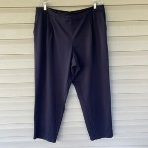 Lafayette 148 New York Navy Blue Straight Leg Pants